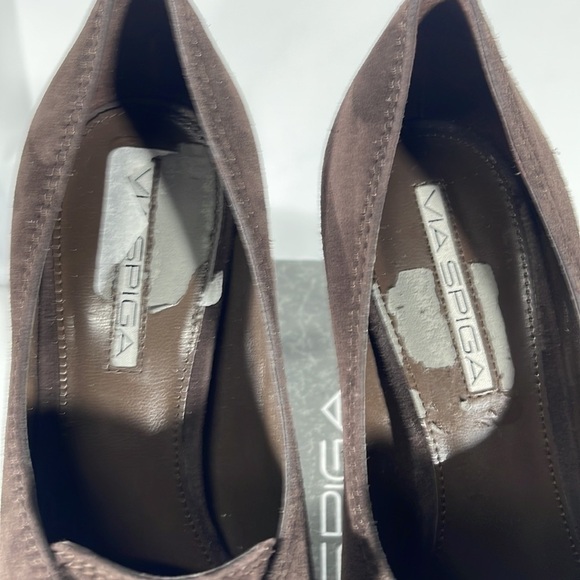 MIA SPIGA Chocolate Brown Suede Lace-up Heel - Picture 3 of 13